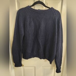 Brandy Melville Crew Neck Sweater Navy ONE SIZE